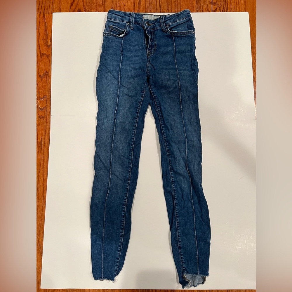 Free People Dark Blue Skinny Jeans